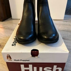 *NEW*** Hush Puppies Black Leather Waterproof Chelsea Boots